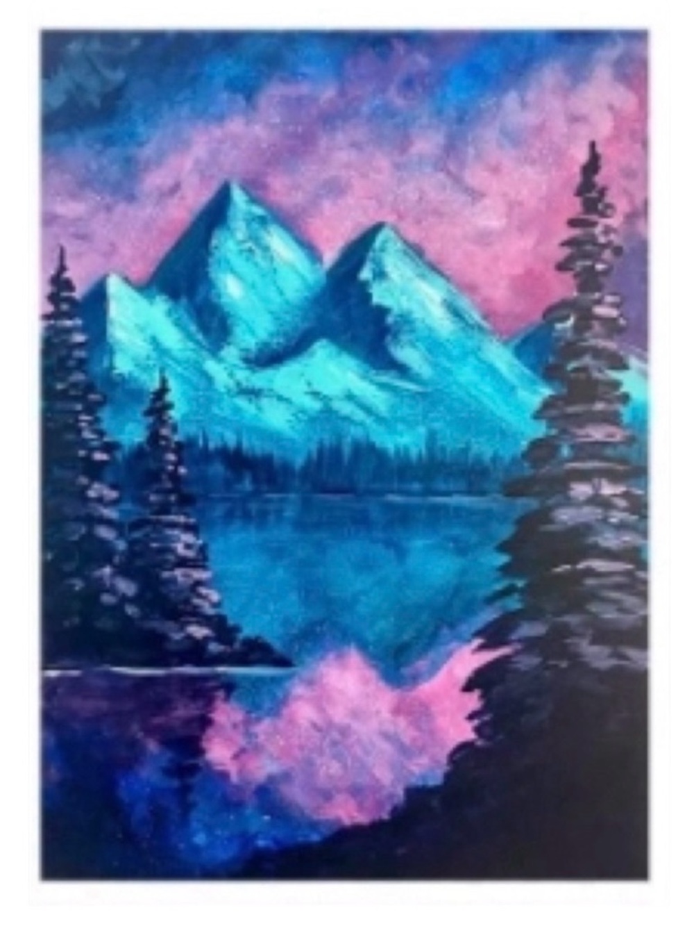 DIY Diamond Painting Kit Mountain Lake Landscape 30x40 cm Craft Art Kit Blue